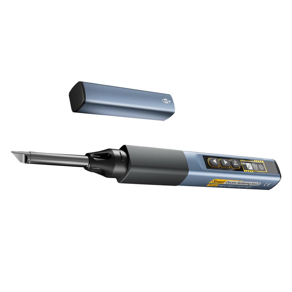 2 In 1 Portable Soldering Iron Kit with OLED Display, Fast Heating and Adjustable Temperature, Auto Shutoff, Includes