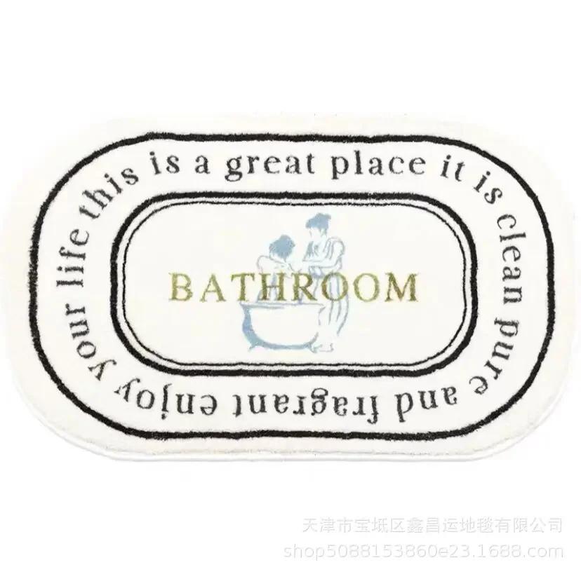 Non-Slip Bath Mat Floral Doormat Absorbent Carpets Entrance Rug Balcony Floor Mat Living Room Bathroom kitchen Decor