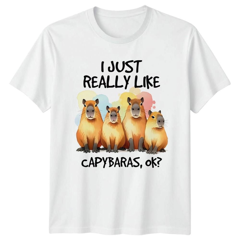 I Just Really Like Capybaras TShirt Capybara Animal Birthday Gift S