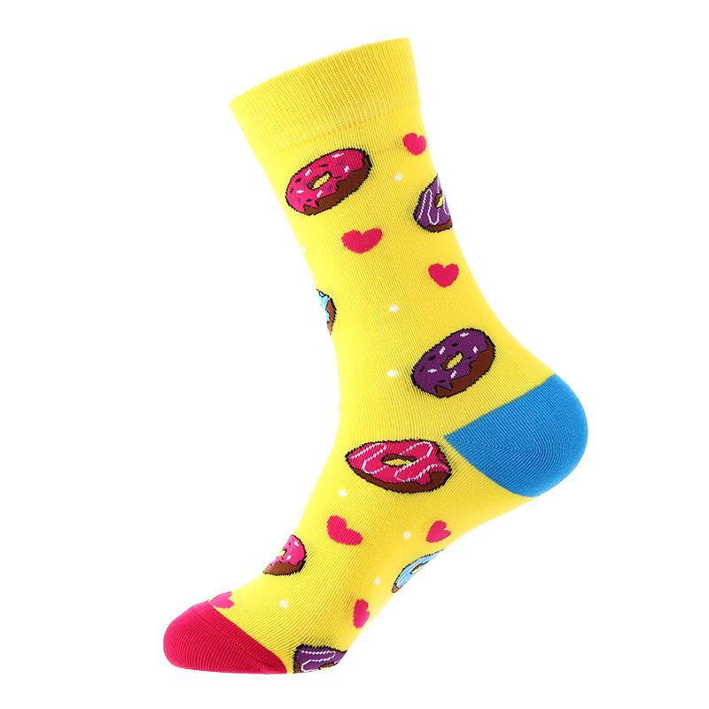Cartoon Fruit Animal Cake Flower Mixed Colors, Pure Cotton, INS Fashion Brand, Net Red, Casual Fashion Socks for Men and Women