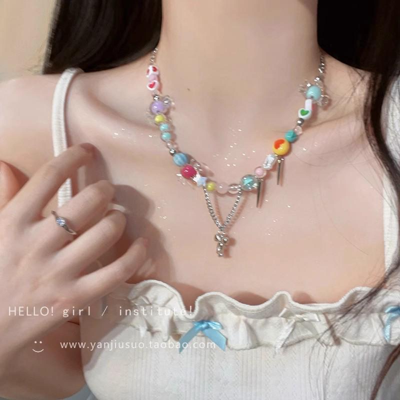 2024 Vintage Double-Layer Pearl Necklace with Heart Pendant