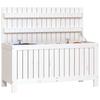 Garden Chest White 108 x 42.5 x 54 cm Solid Pine Wood