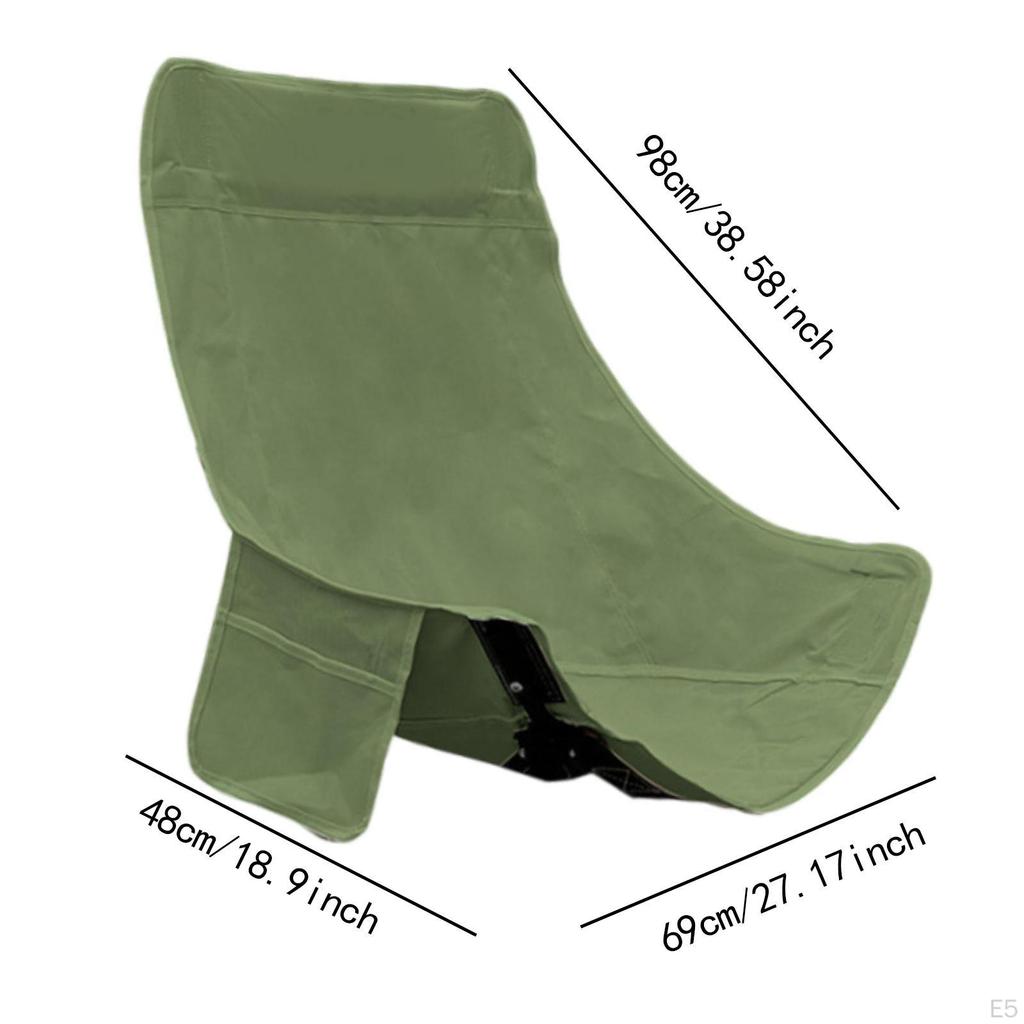 Kamp Sandalyesi Kılıfı Ay Koltuk Aşınmaya Dayanıklı Oxford Kumaş Ev İçin Yedek Kumaş