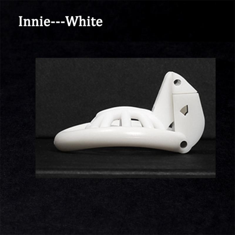 Negative Chastity Cage for Sissy Sex Toys with 4 Size Cock Rings Pink/Black/White Bdsm Penis Lock Adult Toys for Men