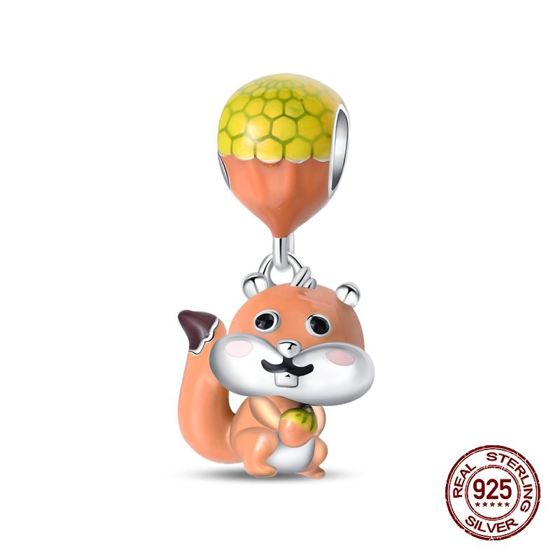 Autumn New Copper Brown Maple Leaf Pumpkin Bee Charms Bead Fit 3Mmoriginal Bracelets Diy Jewelry Warm Gift