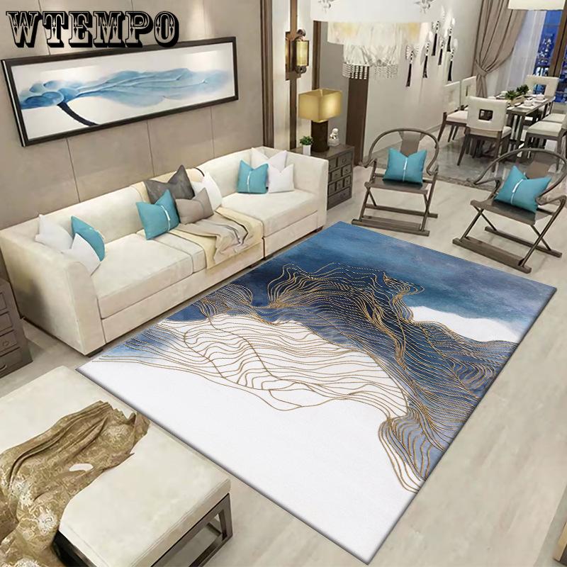 Tapete de Sala de Estar Estilo Chinês Novo Mesa de Centro Sofá Tapete Estilo Chinês Lavagem a Tinta Montanha Tapete Quarto Tapete de Chão