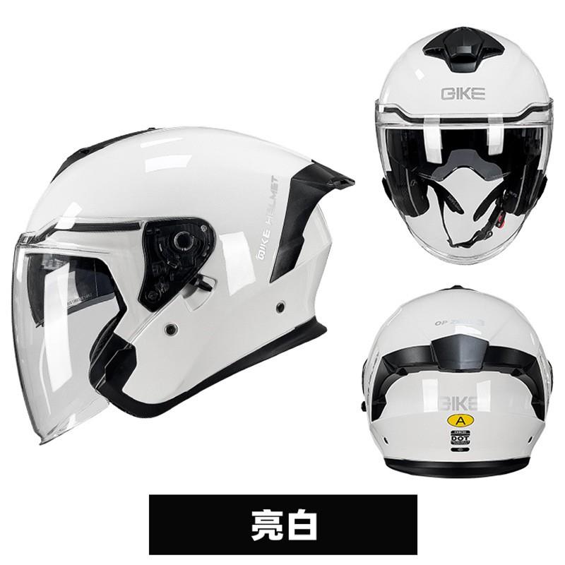 3/4 Open Face Motorcycle Helmet With Dual Visor DOT Certified Retro Style Men Women Riders