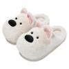 Cartoon cotton slippers winter cute puppy home indoor plush warm household non-slip fluffy slippers