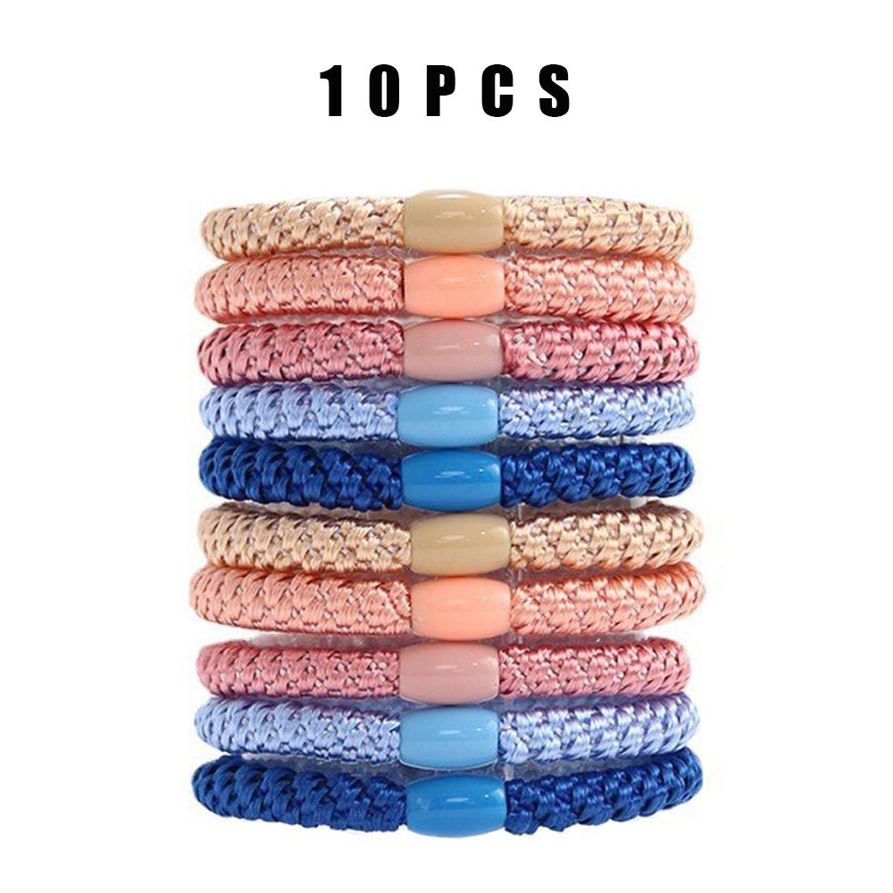 10Pcs/Set High Elasticity, Non-Destructive Headband, High Ponytail, Colorful Braided Rubber Band Headband,  Braided Headband