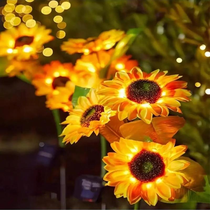 LED Solar Sunflowers Flower Light Home Decorative Flower Lights Garden Decoration Lawn Lamp Waterproof Landscape Light