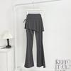 Chegada Nova de Outono para Mulheres: Calça de Yoga Duas Peças Merade com Esquema de Cores, Modeladora e Anti-Exposição Micro-Flare Roupa Esportiva.