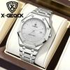 Luxury and Fashionable Men's Quartz Watch  Calendar  Night Light  Waterproof Stainless Steel Strap  Business Men's Watch