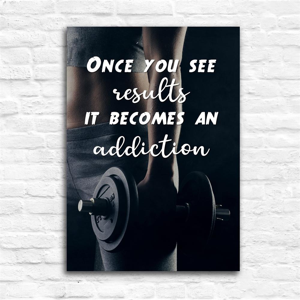 Gym Wall Art Gym Poster Motivational Quote Home Gym Fitness Motivational Quote Prints Modern Gym Room Wall Decor 21X30CMNo Framed