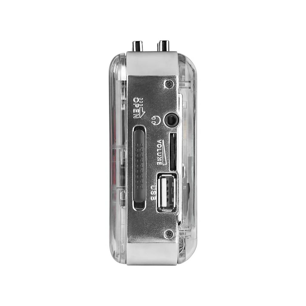 Cassette Tape Player Stereo Dual Channel Portable Transparent MP3 Converter USB2.0