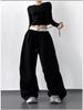 2025 Popular Women's Autumn Wide-Leg Sports Pants with Double Waistband