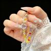 Color Imitation Crystal Love Flower Beaded Bracelet Women's Niche Design Temperament Versatile High-end Hand Rope Accessories