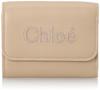 Chloe SENSE Argil CHC23AP874I10 Women's Tri-fold Wallet, Brown, [Used]