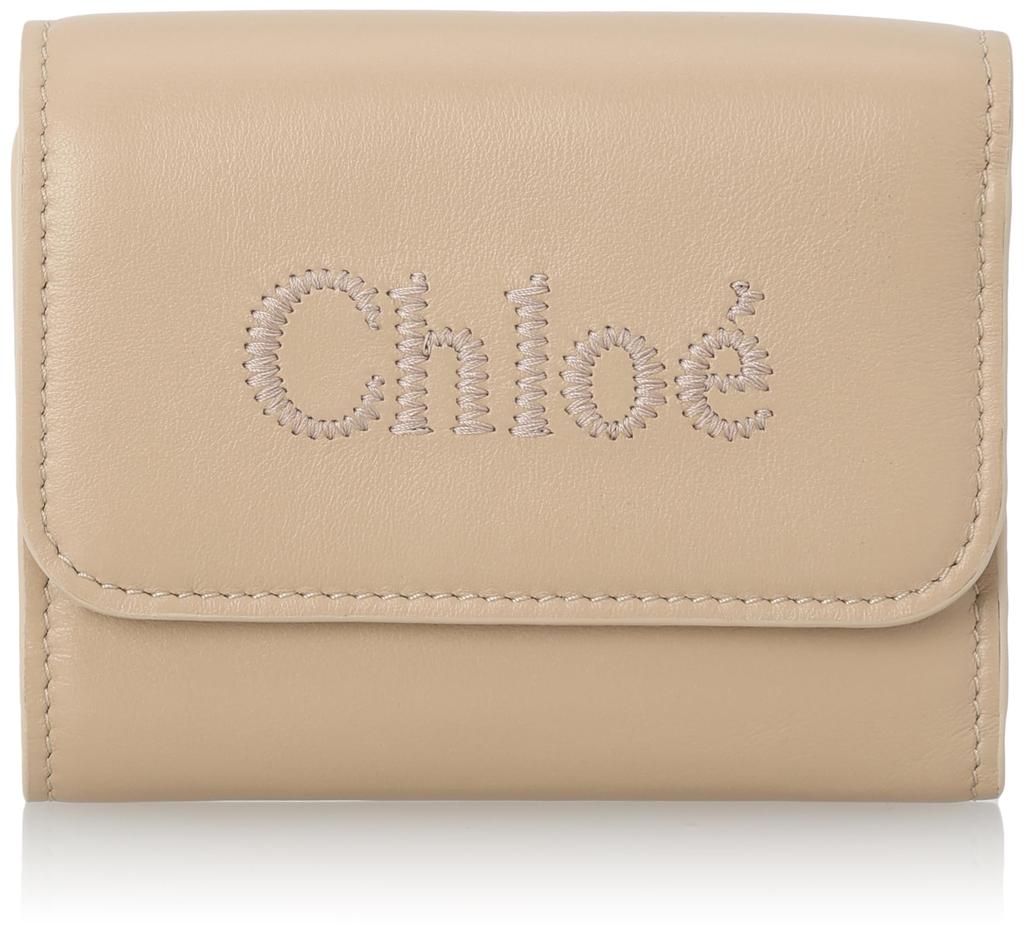 Chloe SENSE Argil CHC23AP874I10 Women's Tri-fold Wallet, Brown, [Used]