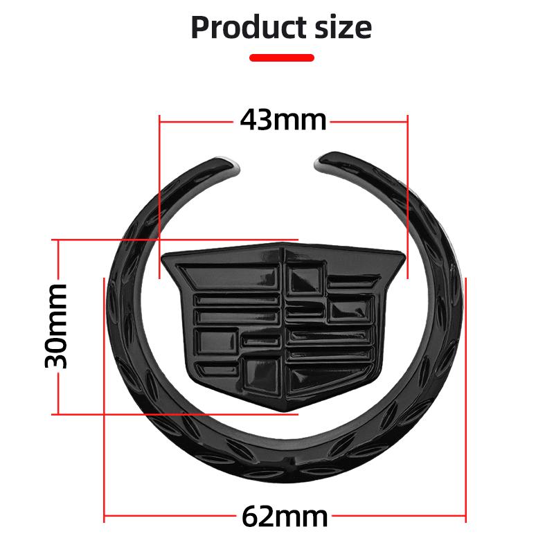 3D Car Logo Side Window Emblem metal Sticker for Cadillac Seville XT4 CT4 CT5 SLR CTS DTS ATS Escalade Exterior Accessories