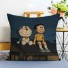 DDoraemon Cushion Cover Washable Linen Pillowcase Soft  for Sofa Bed Cozy Home Room Decor