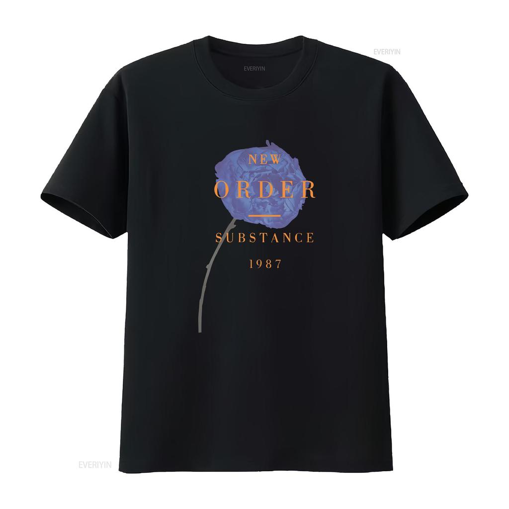 New Order Substance 1987 Band Album Full Size T Shirt S4538 Vintage Washed Soft Versatile Casual Slightly Top For Everyday Wear
