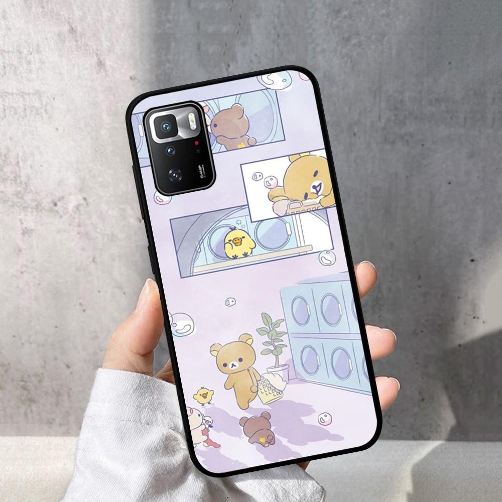 Cute Rilakkuma Phone Case For Redmi Note 4 X 5 A 6 7 8 T 9 9S 10 11 11S 11Epro Poco M3 Pro