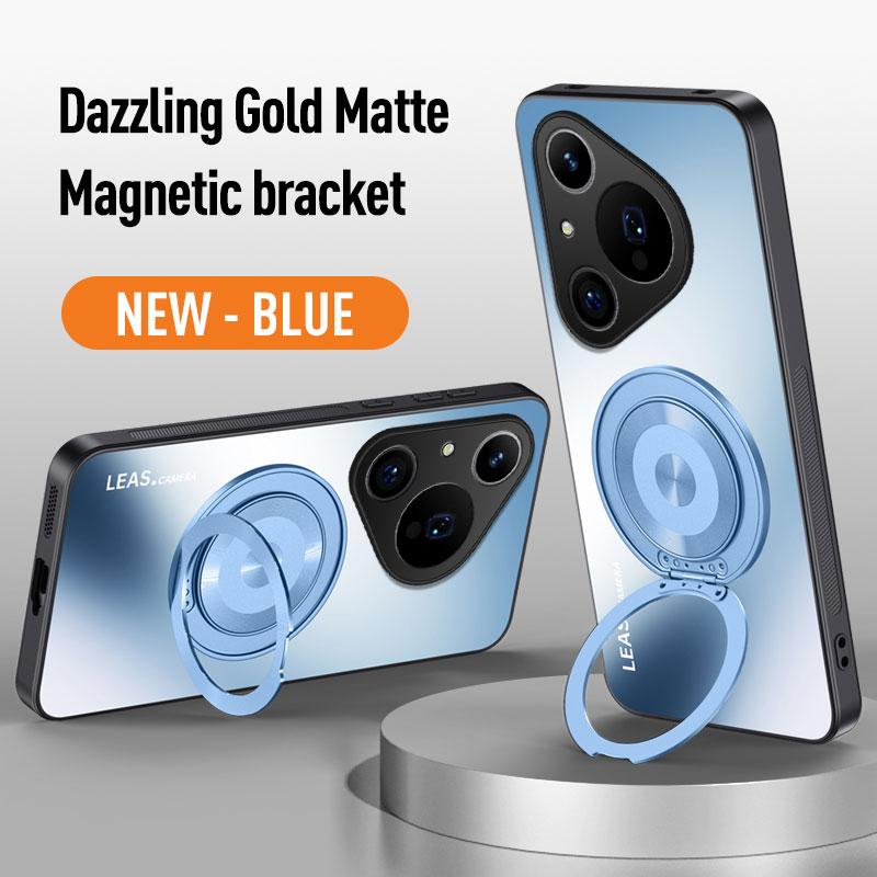 For Huawei Pura 70 80 Ultra P60 P50 P40 P30 Mate 70 60 50 40 30 20 Pro Magnet Ring Stand Back Phone Case Ring Lens Protect Cover
