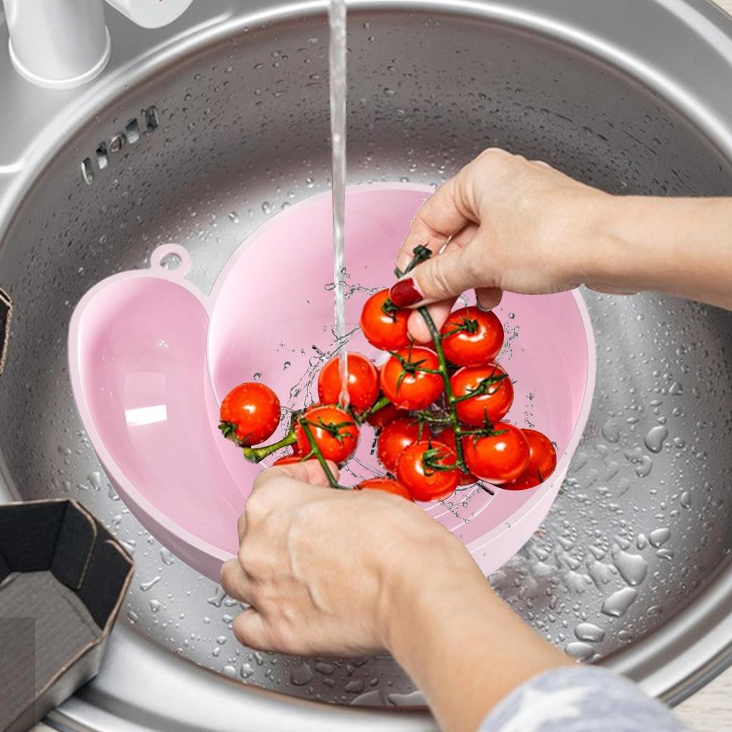 Snail Shape Drain Basket Rotating Fruit Vegetable Washing Bowl with Strainer Automatic Cleaning Basket for Tomato Strawberry