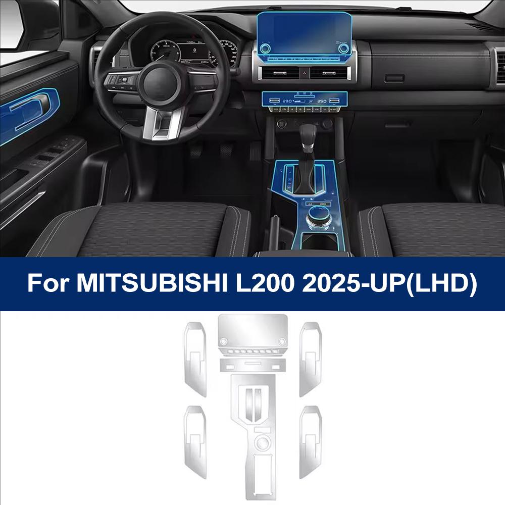 

Car TPU Protective Film Pre-cut PPF Cover for MITSUBISHI L200 2025-UP Anti-Scratch Navigation Screen Automotive Gear Panel Film