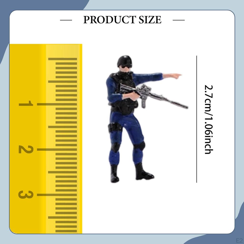 5Pcs 1:64 Scale Men Figure Miniature People Model Photography Props Ornament Micro Landscapes Decor