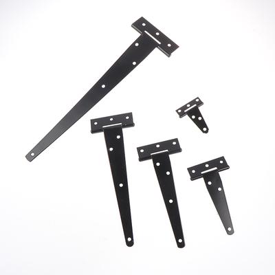 Black Paint T Shape Triangle Hinge Cabinet Shed Wooden Door Gate Hinges Hardware