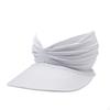 OpenSunVisor Gathered Crown Wide Brim Visor Hat White
