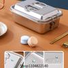 304 thick stainless steel double-layer sealed lunch box, office worker student lunch box, steamed rice compartment lunch box