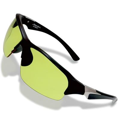 Zealot Night Driving Made In Bright Reduced Coated for Day and Night Weather ZE-UM07BK Sunglasses, Yellow, Japan, Vision, Glare, Low-Reflection,