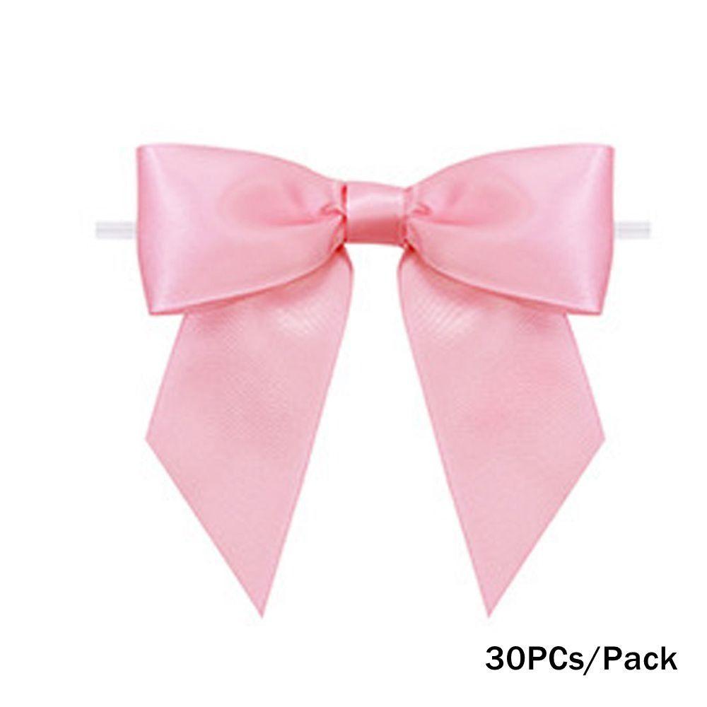 New Party Favors Twist Tie Bows Wedding Solid Color Gift Wrap Bows DIY Baby Shower Decorations Ribbon Bows