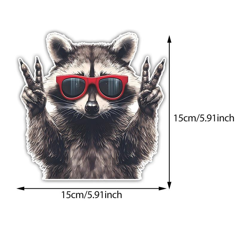 

Charming Raccoon Car Stickers Waterproof Vinyl Decals Auto Body Window Bumper Decor Motorcycle Laptop Stickers TM139 A-15cm Longest Side