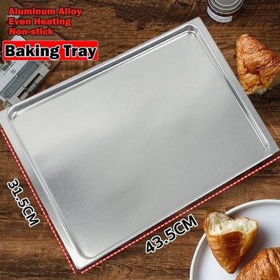 New 315*435mm Baking Tray Non-stick Even Heating Oven Tray Aluminum Alloy Baking Pan