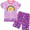 Casual Summer Floral Digital Printing, Middle-Aged And Older Children'S Clothing, Short-Sleeved Loungewear Set 92359