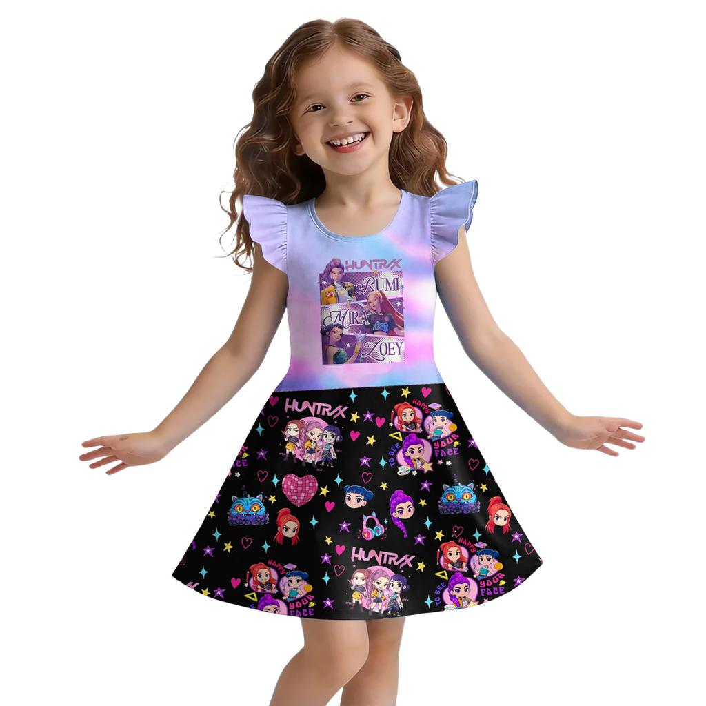 Children's Sleeveless U-neck Summer A-line Floral Casual Holiday Dress
