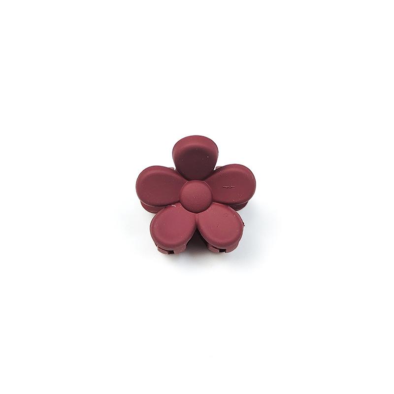 MIO 2cm Hair Claw Clip Mini Flower Bowtie Claw Clip for Women Girls Kids Matte Colors Plastic
