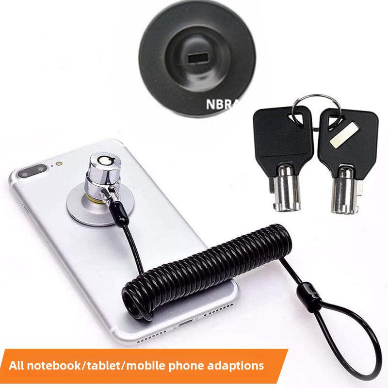 

Выдвижной адаптер-ключевина для ноутбука с защитой от кражи и стальным тросовым замком длиной 1,8 м чёрный