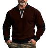 Men's Solid Color Half-Zip Sweatshirt Men's Sports Large Size Casual Sweatshirt