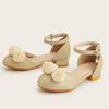 Winter 2025 Fashion High Heels for Young Girls - Versatile Hollow Flower Sandals