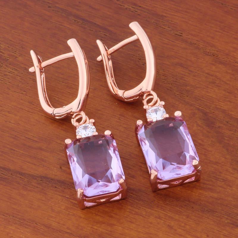 

European-America Geometric Colorful Zircon Earrings: Vintage & Chic Women s Fashion Accessories