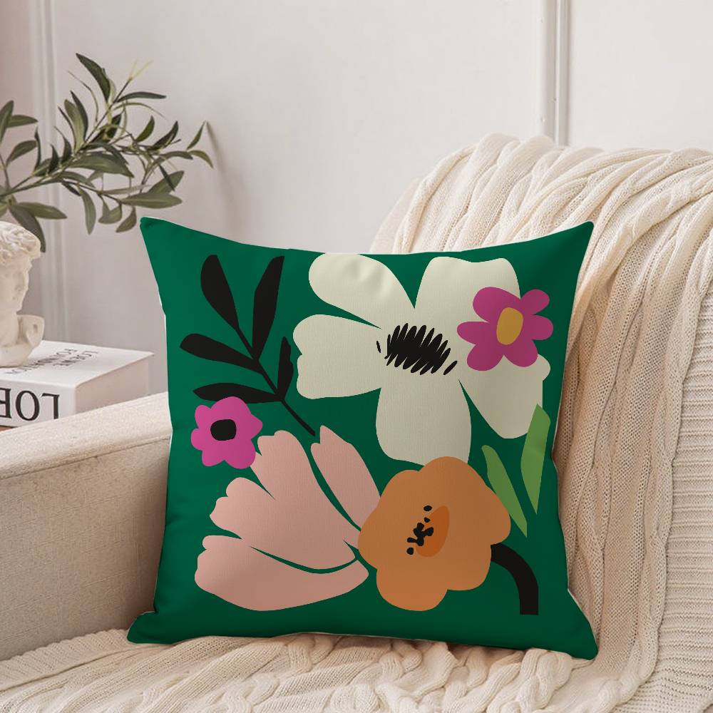 Plants And Flowers Pillow Case Home Decor Throw For Sofa Bed Car Room Decor Gift Idea