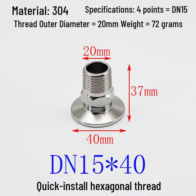 Hongshun Heavy-Duty Hex Quick Connect Stainless Steel Threaded Nipple with Chuck and Wrench Flats