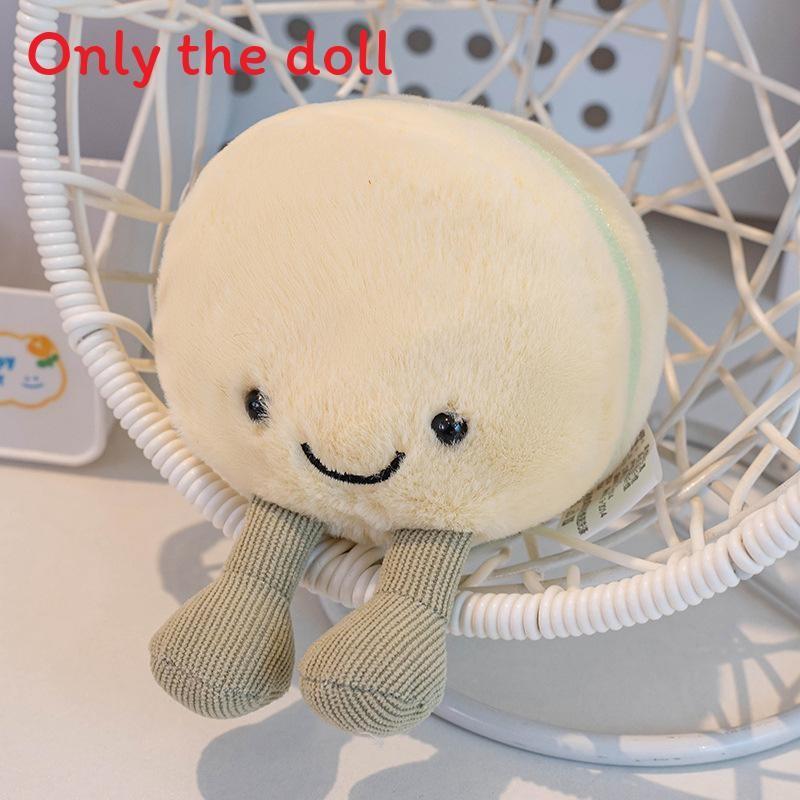 

Shaped Macaron Cute Plush Toy Doll With Smiling Expression For Children Gift зелёный