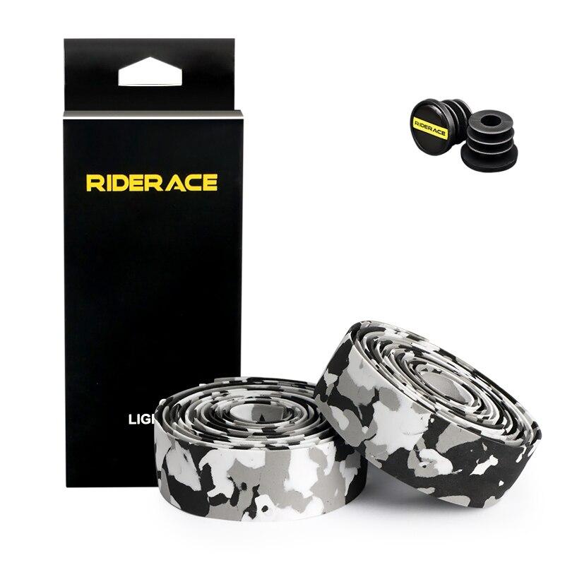 2 stk Sykkelstyretape Kamuflasje Ultralett Sklisikker Svamp Landeveissykkel Styrestropp Med Styreplugger Sykkeltilbehør