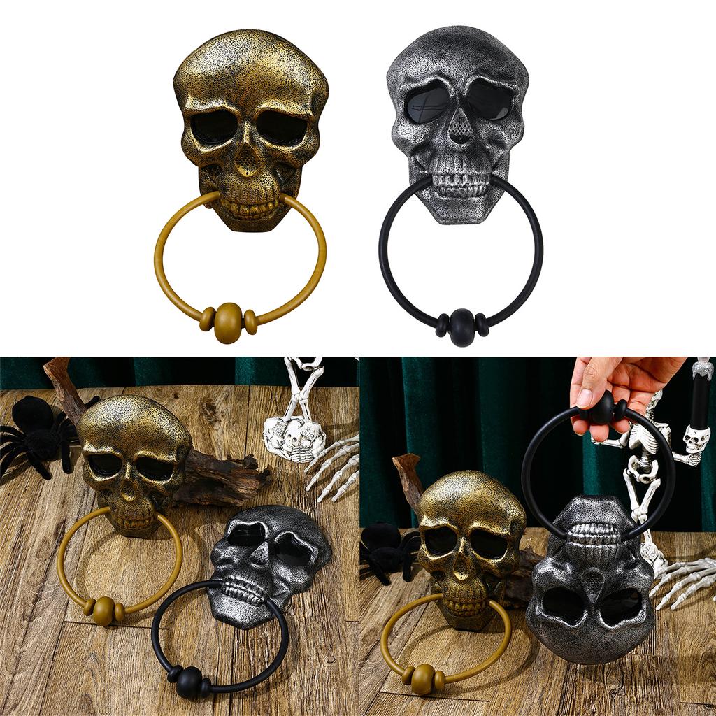 Halloween Totenkopf Türklopfer Totenkopf Türhänger Zuhause Harz Dekor Gotischer Totenkopfkopf Wanddekor Anhänger Dekoration