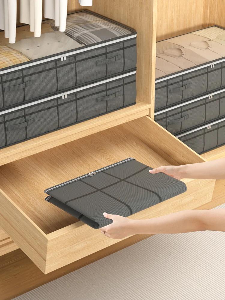 Große Kleideraufbewahrungstasche unter dem Bett Faltbare Steppdecken-Kleideraufbewahrungstasche Hundetasche Schlafzimmer Wohnheim Organizer-Tasche